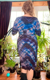 L/XL Tie Dye Ribbed Midi Dress