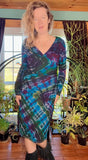 L/XL Tie Dye Ribbed Midi Dress