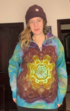 M/L Tie Dye Quarter Zip Pullover