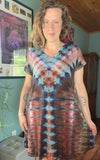2XL Tie Dye Short Sleeve Dress