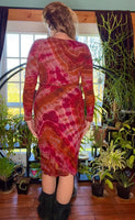 M/L Tie Dye Ribbed Midi Dress
