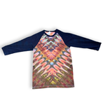 S Unisex Tie Dye Baseball Tee