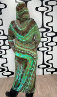 1X Tie Dye Hooded Maxi Dress