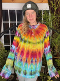 2XL Tie Dye Henley Shirt