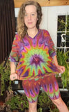 XL Tie Dye V-Neck Matching Set