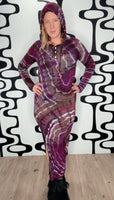 Tie dye hooded maxi dress