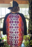 2XL Unisex Tie Dye Baseball Tee