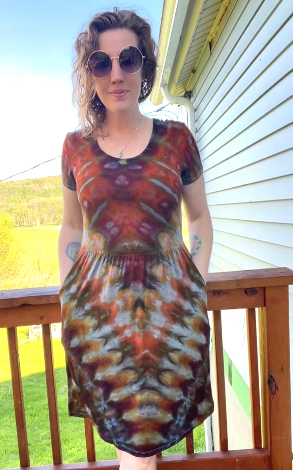L Tie Dye Short Sleeve Mini Dress – Ithaca Tie Dyes