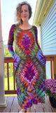 L Tie Dye Long Sleeve Maxi Dress