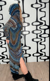 Tie dye hooded maxi dress