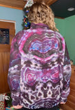 L/XL Tie Dye Quarter Zip Pullover