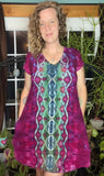 M Tie Dye Short Sleeve Dress