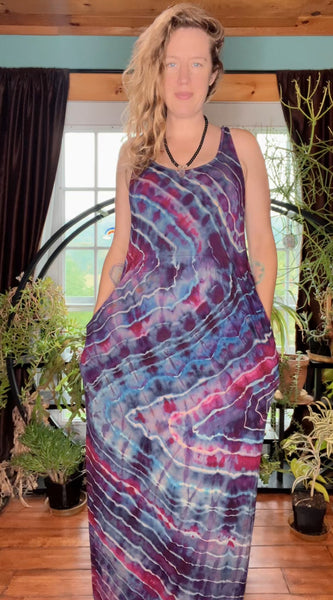 Tie dye dress, maxi dress
