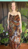 S Tie Dye Maxi Flounce Dress