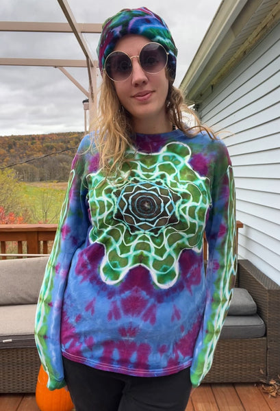 M Tie Dye Unisex Long Sleeve Shirt