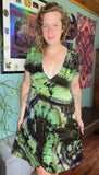 L Tie Dye Wrap Dress