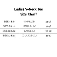 XL Ladies V-Neck Tee