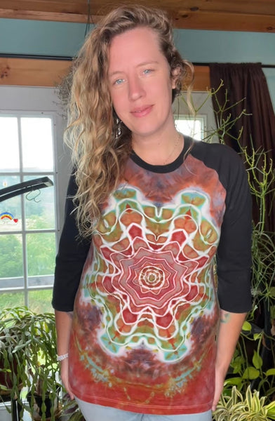 Tie dye baseball tee