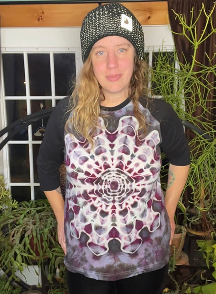 M Unisex Tie Dye Baseball Tee