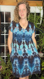 L Tie Dye Short Sleeve Dress