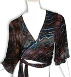 S Tie Dye Wrap Top