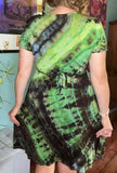 L Tie Dye Wrap Dress