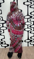 XL Tie Dye Hooded Maxi Dress
