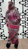 XL Tie Dye Hooded Maxi Dress