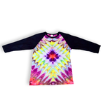 S Unisex Tie Dye Baseball Tee