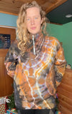 M/L Tie Dye Quarter Zip Pullover