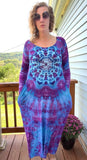 XL Tie Dye Long Sleeve Maxi Dress