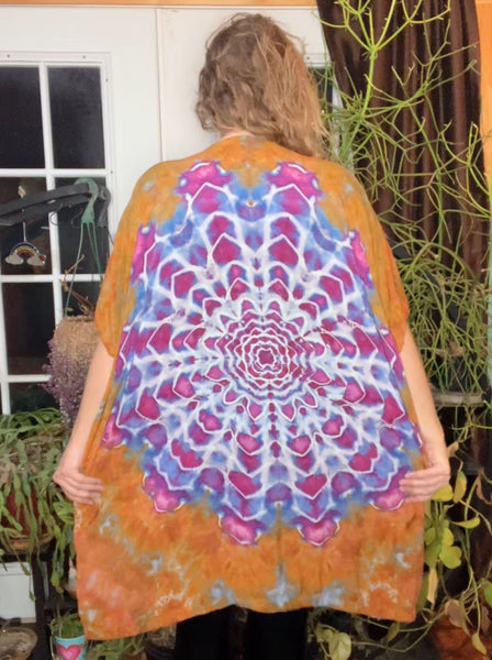 OS Tie Dye Kimono Duster