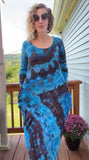 XL Tie Dye Long Sleeve Maxi Dress
