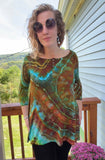 L Tie Dye High Low Tunic