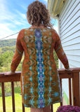 L Tie Dye Long Sleeve Mini Dress