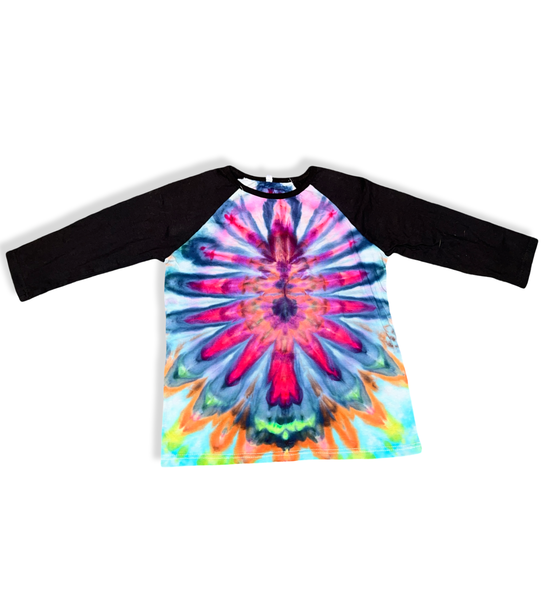 S Tie Dye Ladies Baseball Tee