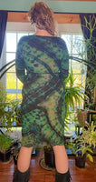S/M Tie Dye Ribbed Midi Dress