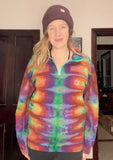 M/L Tie Dye Quarter Zip Pullover