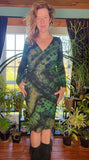 S/M Tie Dye Ribbed Midi Dress