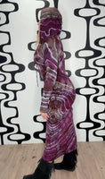 Tie dye hooded maxi dress