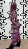 Tie dye hooded maxi dress