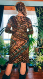 M/L Tie Dye Ribbed Midi Dress