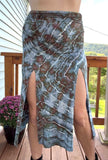 XL Tie Dye Midi Skirt