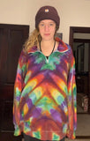 3XL/2XL Tie Dye Quarter Zip Pullover