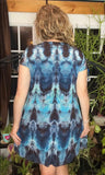 L Tie Dye Short Sleeve Dress