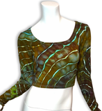 M Tie Dye Long Sleeve Crop Top