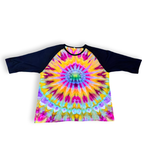 3XL Unisex Tie Dye Baseball Tee
