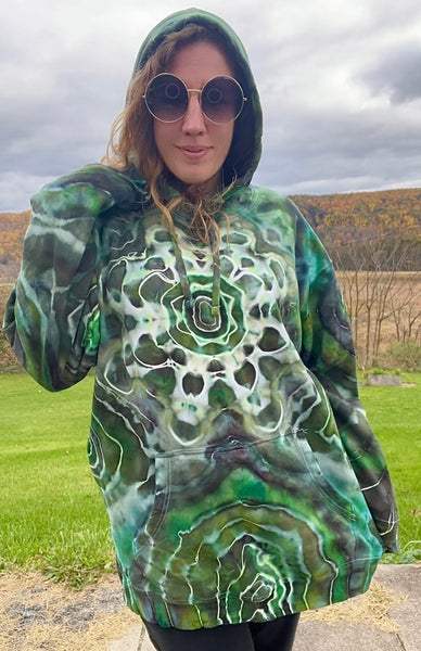 Tie dye pullover hoodie