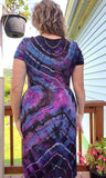 L Tie Dye Short Sleeve Mini Dress
