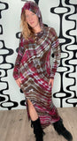 Tie dye hooded maxi dress